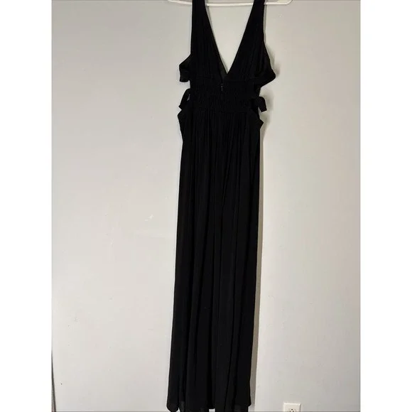 Vintage 90s Chic Whimisigoth bcbg black halter dress long gown womens size small - Picture 6 of 9